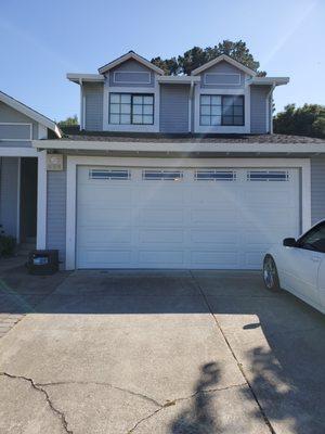 Ivan installed this new sectional garage door with window.  Thanks Ivan for the excellent job.