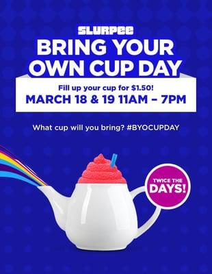 bring your own cup day!!