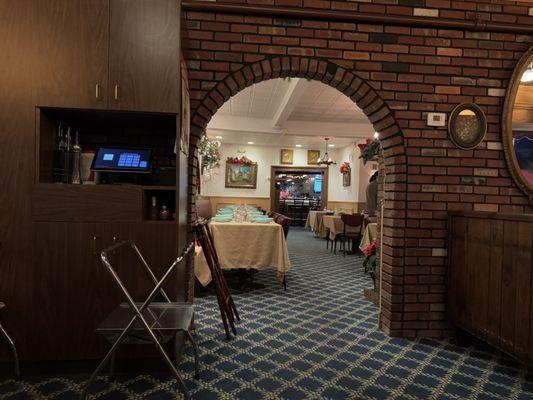 View of dining room and bar area