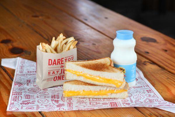 Grilled Cheese Sandwich and French Fries