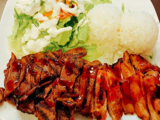 Chicken and Beef Teriyaki