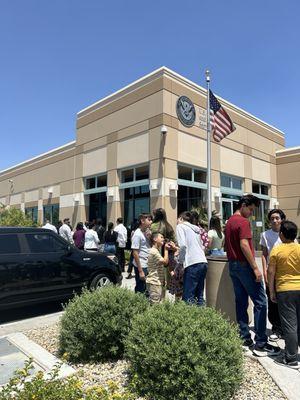 Waiting in line in this heat over 110°F