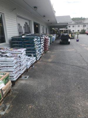 Mulch and soil