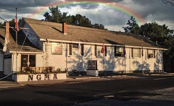 Dojo with a rainbow