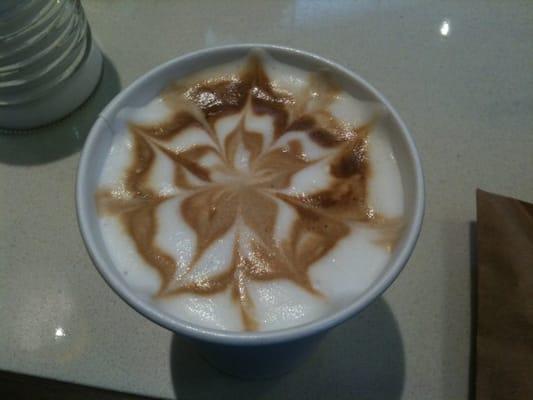 Beautiful latte even to go!