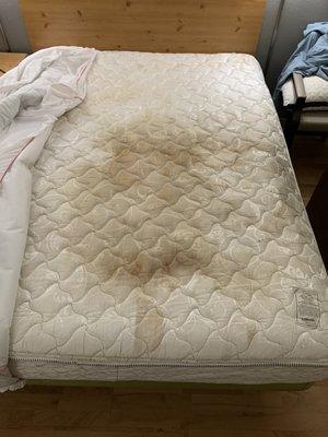 A terribly soiled mattress