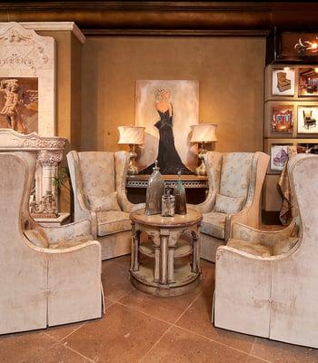 Our Showroom with our signature Baron Chairs.