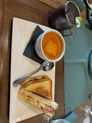 Grilled cheese with tomato soup