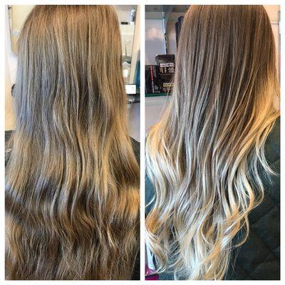 Before and After Balayage