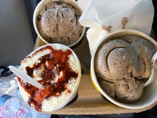 Elote and chocolate ice cream