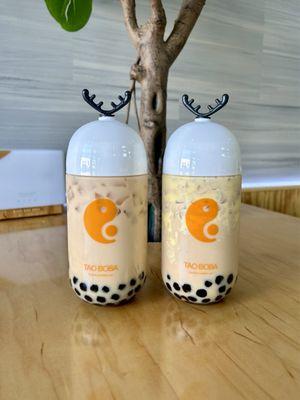 Black Boba Milk Tea, Brulee Milk Tea