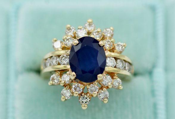 Sapphire and Diamond Ring