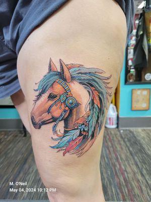 Horse Tattoo done by Jason McKillip.