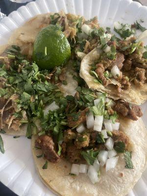 Pastor and Carnitas Tacos! Bomb!