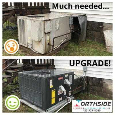 Gas package unit replacement. This was a great upgrade.