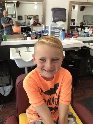 Great haircut for my son by Eric!