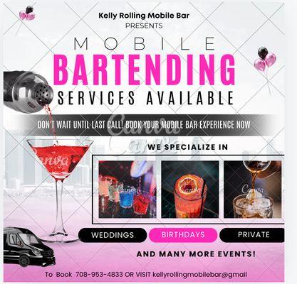 Kelly Rolling Mobile Bar