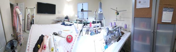 Panoramic picture of the Atelier. We offer personalized service to all clients.