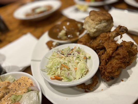 Fried Chicken and Coleslaw