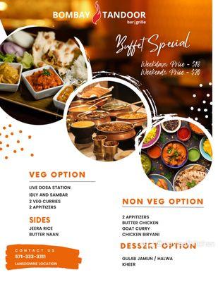 All days lunch buffet with 24 + items including live dosa station