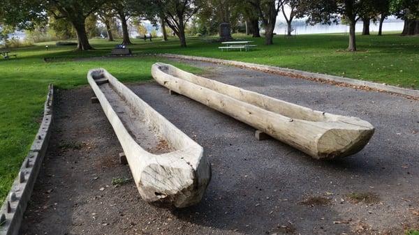 Carved out Tree Canoes