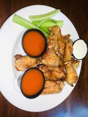 Wings Hot sauce = Honey/butter/hot sauce = YUM!