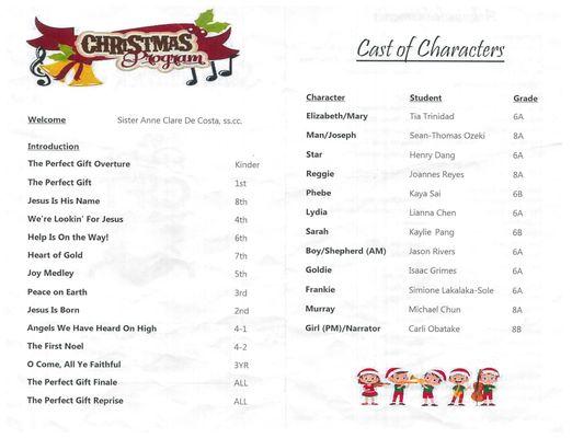 Christmas Program  December 2019