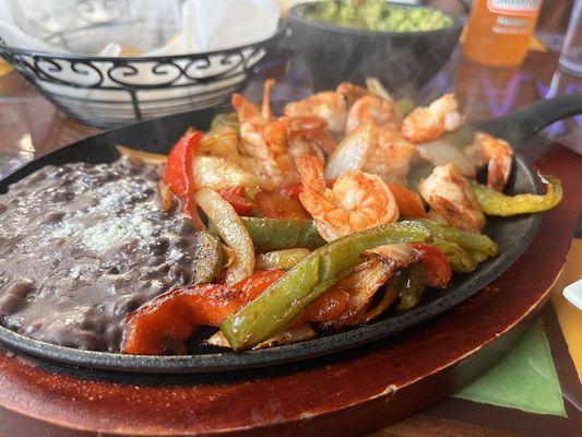 Shrimp fajitas