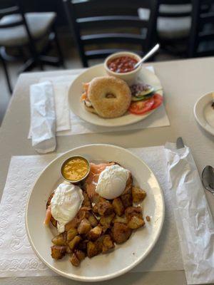 Breakfast salmon  two ways !!