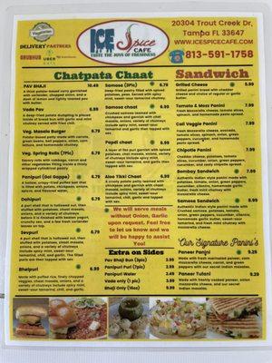 Menu front