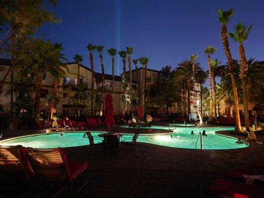 Pool at night