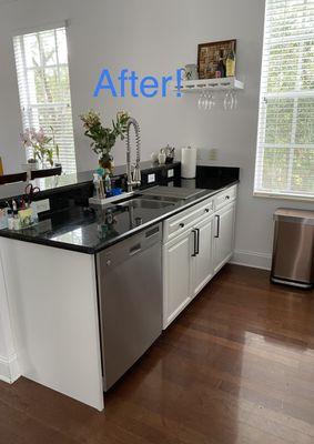 After on kitchen island