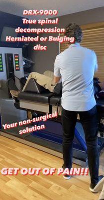 True Spinal Decompression for herniated/bulging discs! Get out of Back-Pain without back surgery now! Call for more info & a free consult!