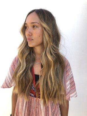 Natural, sun kissed balayage for this gorgeous girl - Tori