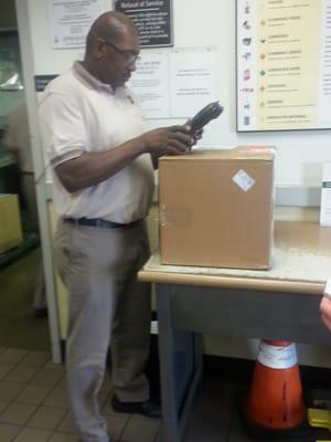 Rudest ups worker ever.  Avoid him