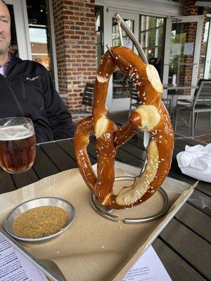 German Pretzel with mustard