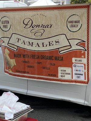 Donna's Tamales at the Divisadero Farmers Market San Francisco