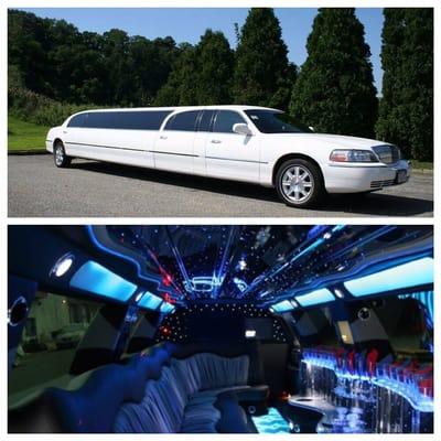 White wedding limos