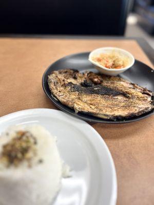 Grilled Bangus with rice