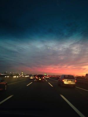 Sunset on the NJ Turnpike