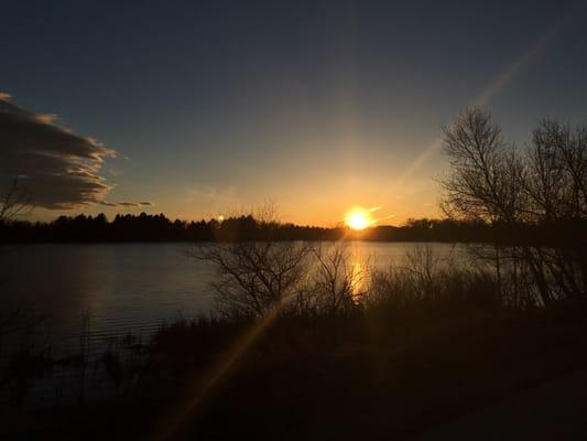 Sunset over Sloan's lake