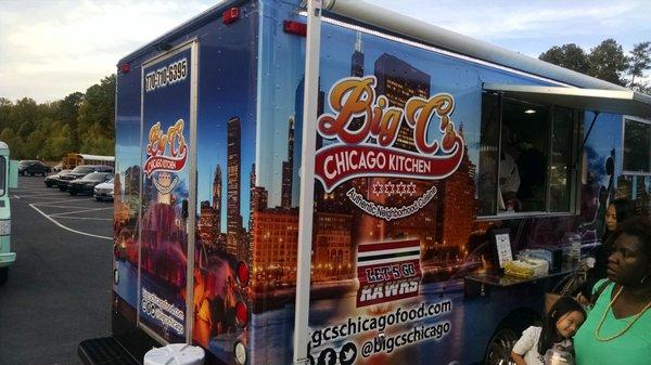 One of the food trucks on site.