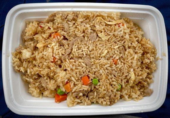 Beef fried rice, average taste.