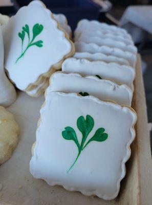 Shamrock sugar cookies