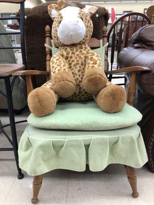 Furniture and stuffed animals!