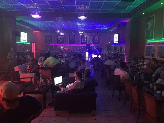 at Tarab Hookah Lounge you can Chill, Smoke, Relax, Manage your homework, Have fun & Listen to  music