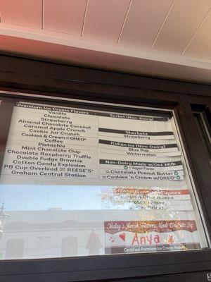 Menu board