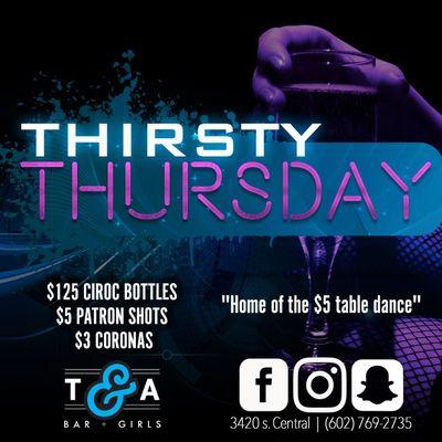 Each and every Thursday we bring you THIRSTY THURSDAY