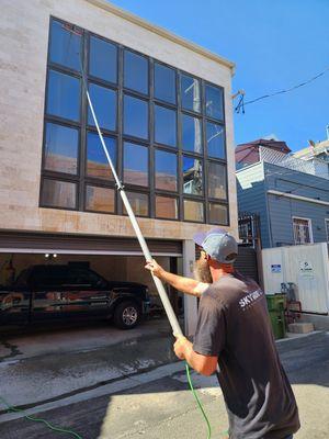 Residential window cleaning at Venice Beach