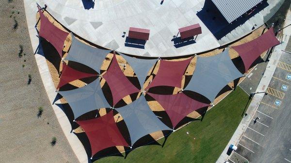 Custom shade sail structures